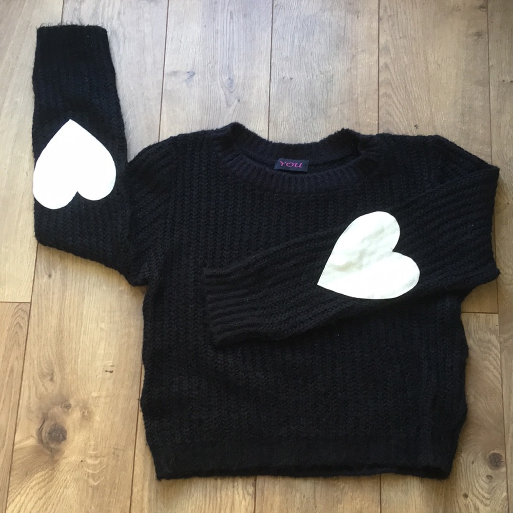 LF knitted heart sweater